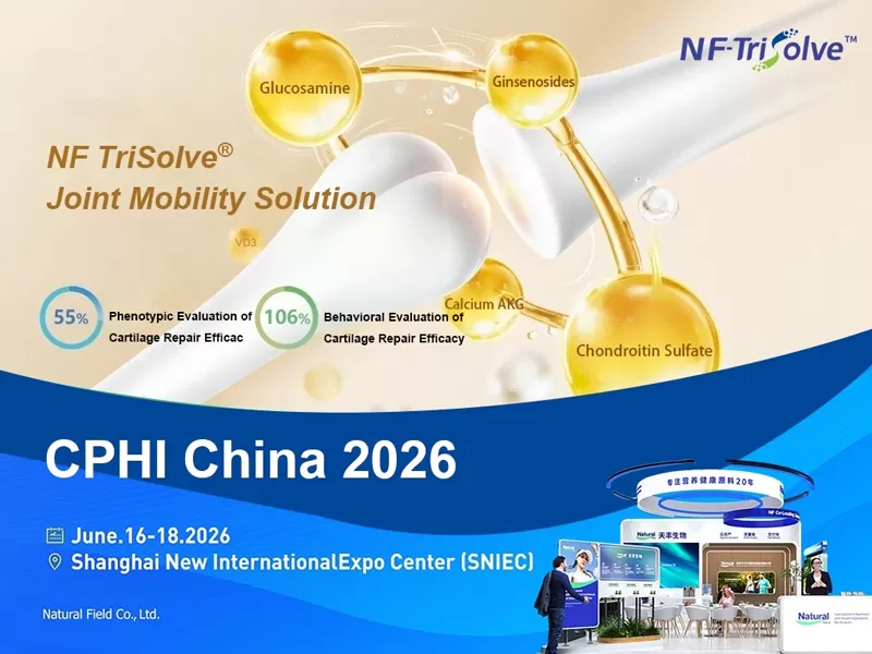Conheça a Natural Field na CPHI China 2026: Descubra Inovações em Ingredientes com Respaldo Científico para um Envelhecimento Saudável e Saúde das Articulações