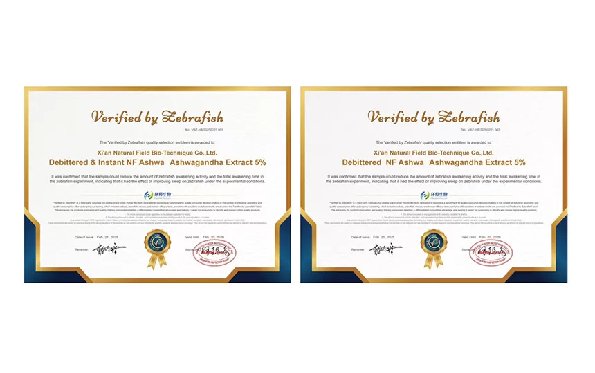 NF Ashwa Ashwagandha Extract é certificado para melhorar o sono e aliviar a ansiedade