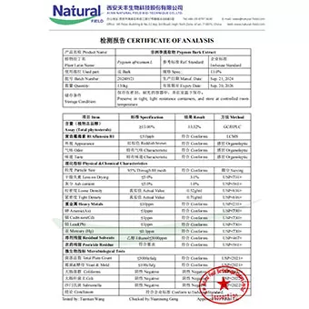 Extrato de casca de Pygeum