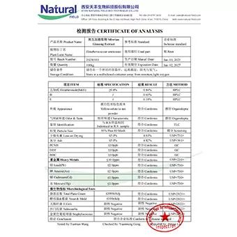 Extrato de Ginseng NF-COA Siberiano 0,8%